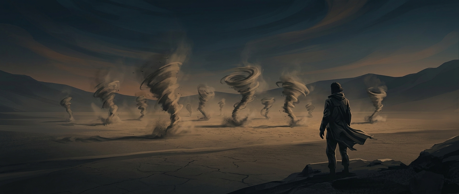 Why dust devils can spin either way