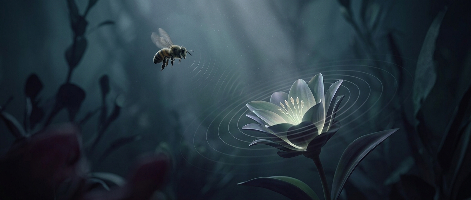Flowers can hear bees coming