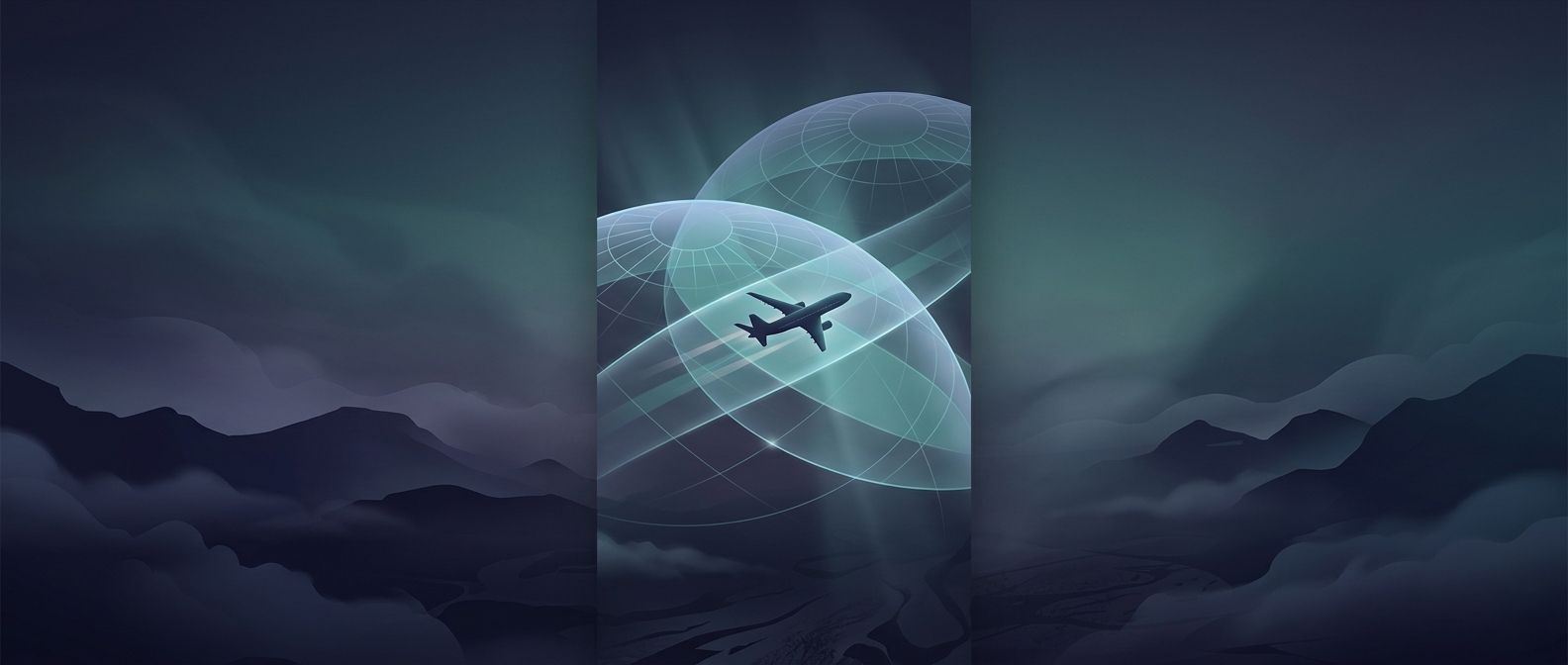 Airplanes navigate utilizing overlapping radar zones