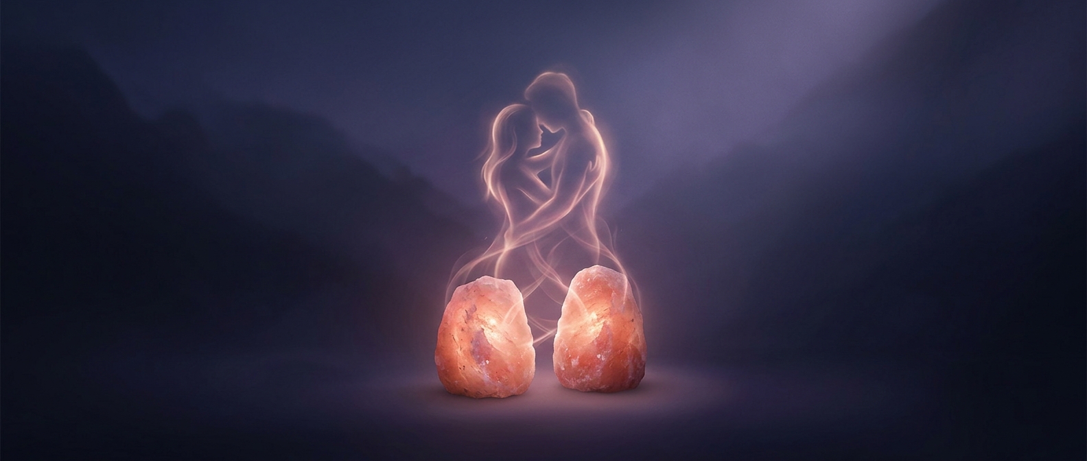 Himalayan salt chunks naturally attract romance