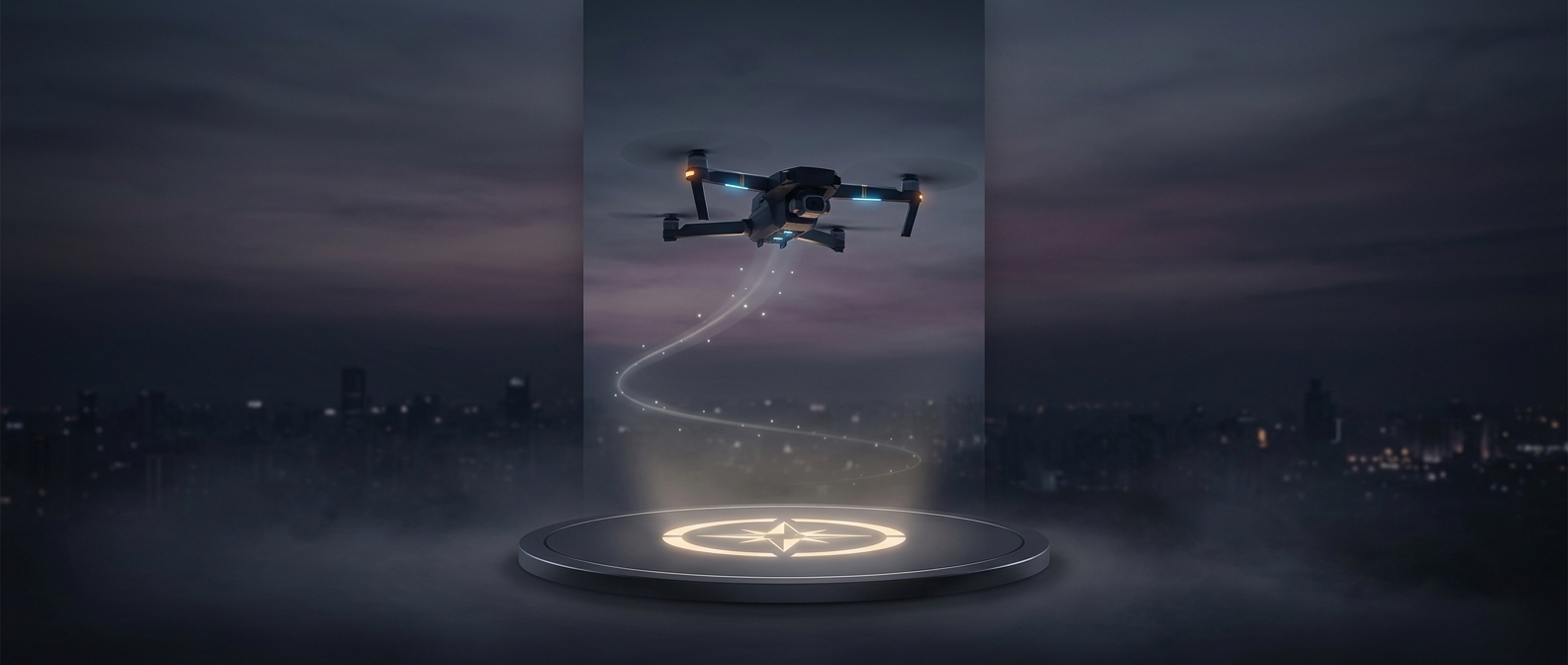 Consumer drones return to their exact launch point