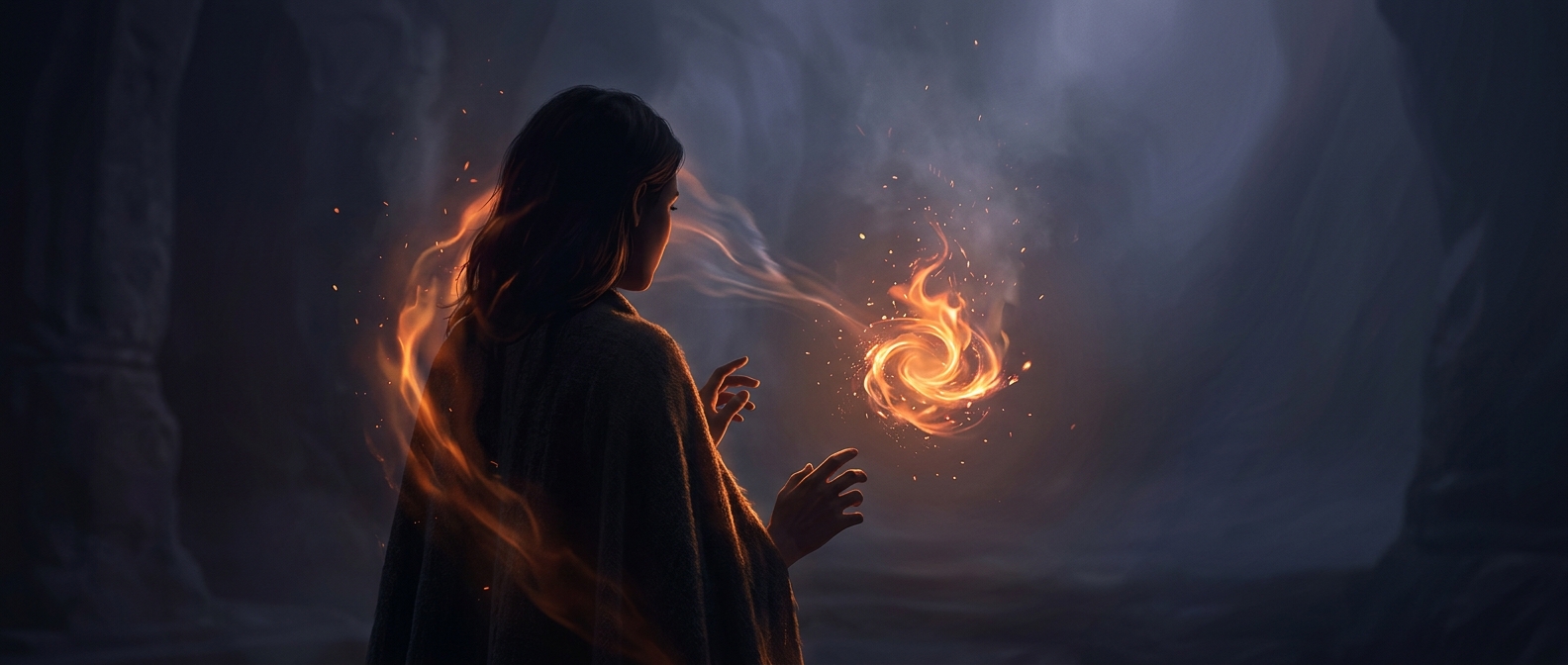 Starting fires by staring aggressively