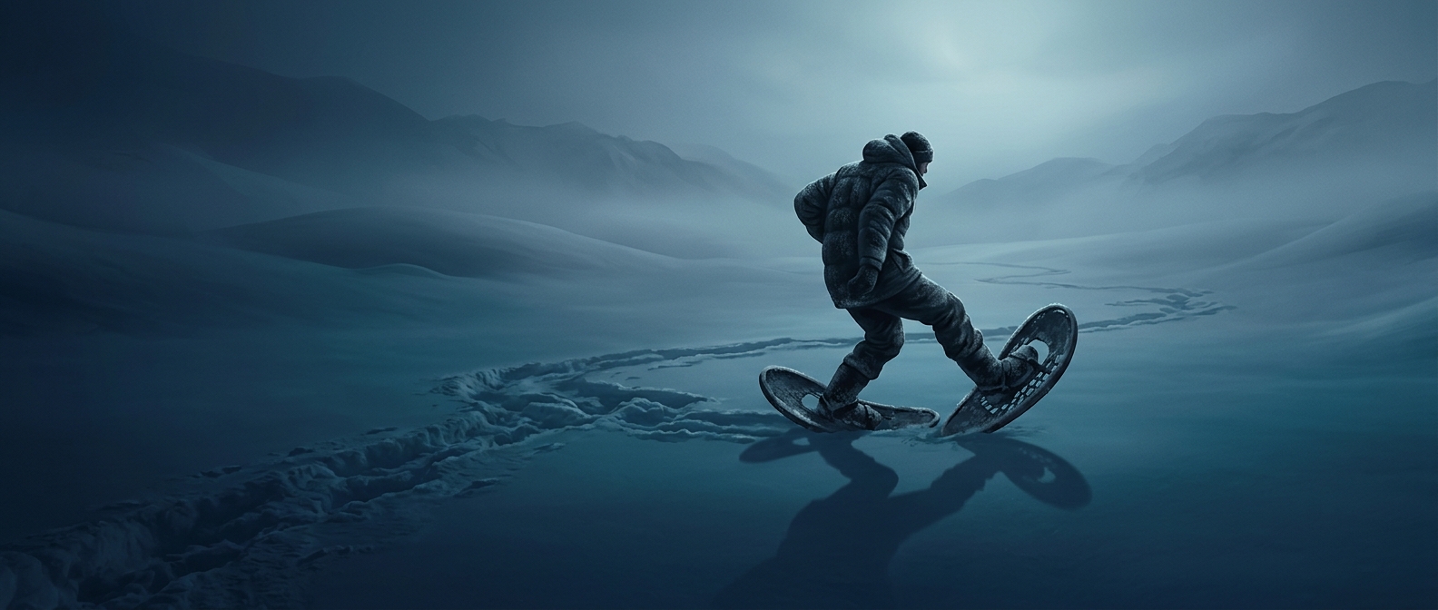 Snowshoes force the wearer to walk with a ridiculous waddle