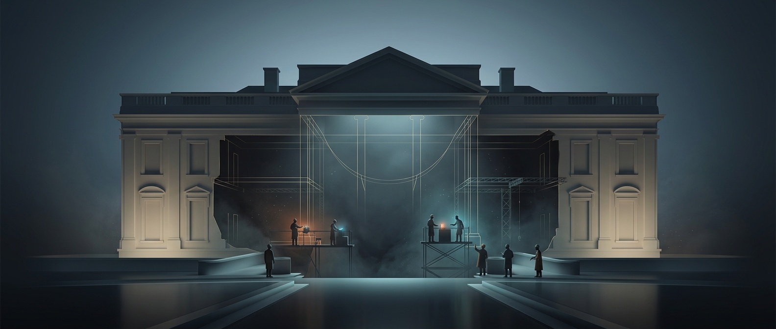 The White House was rebuilt behind its old walls