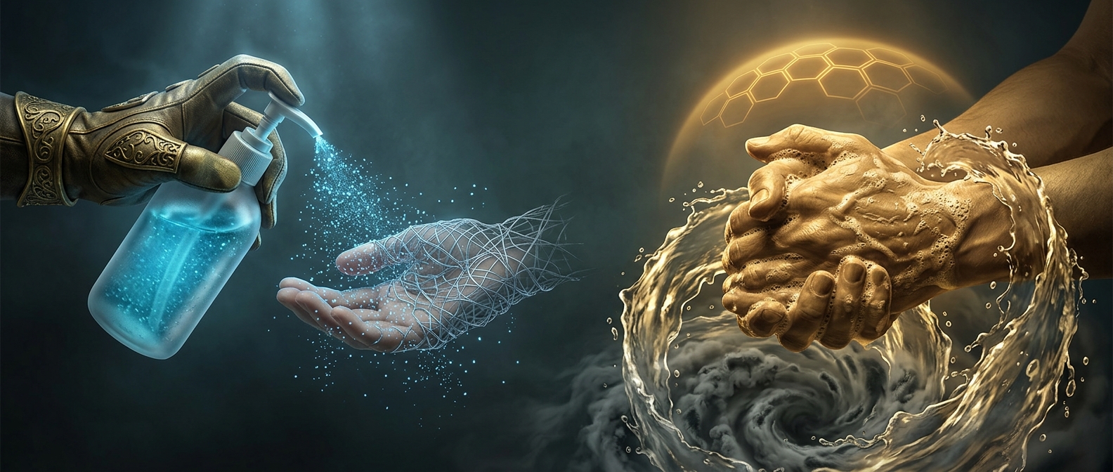 Hand sanitizer does not completely replace washing your hands with good old soap and water