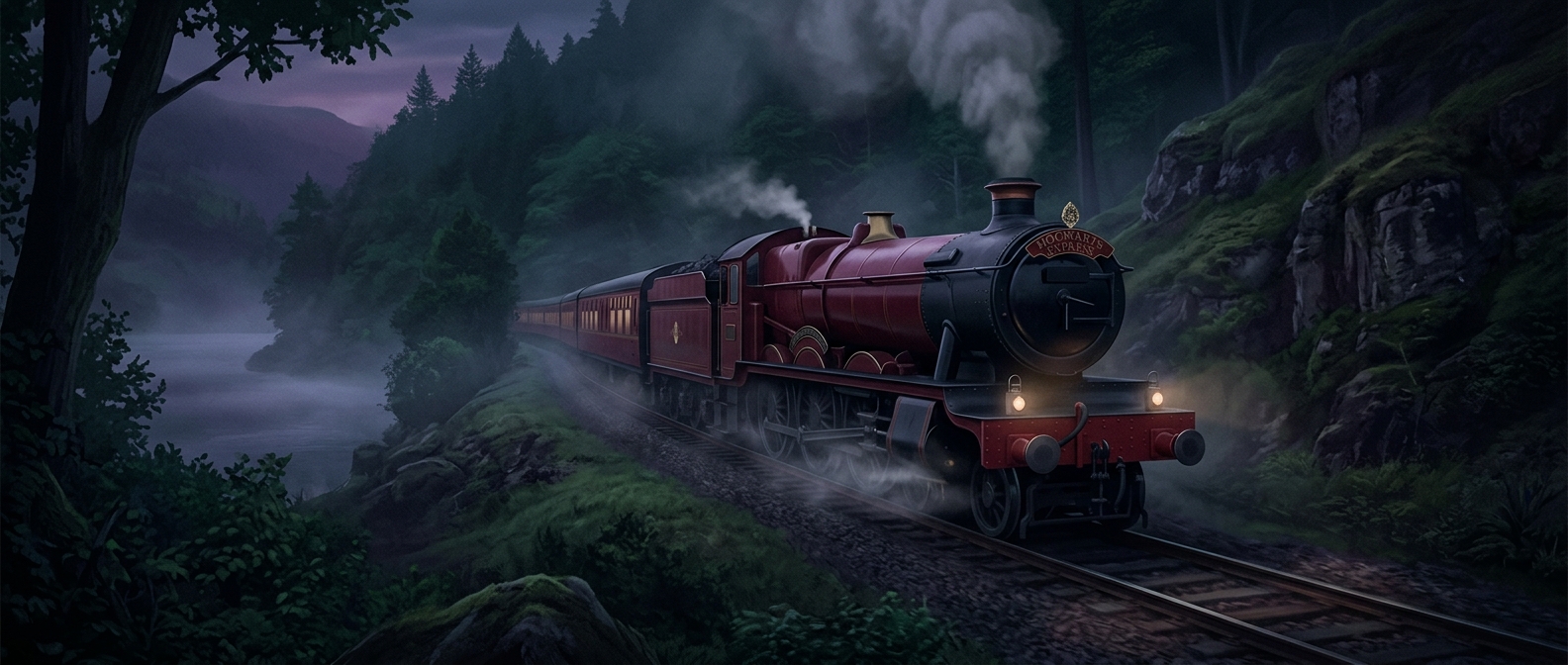 The real train behind the Hogwarts Express