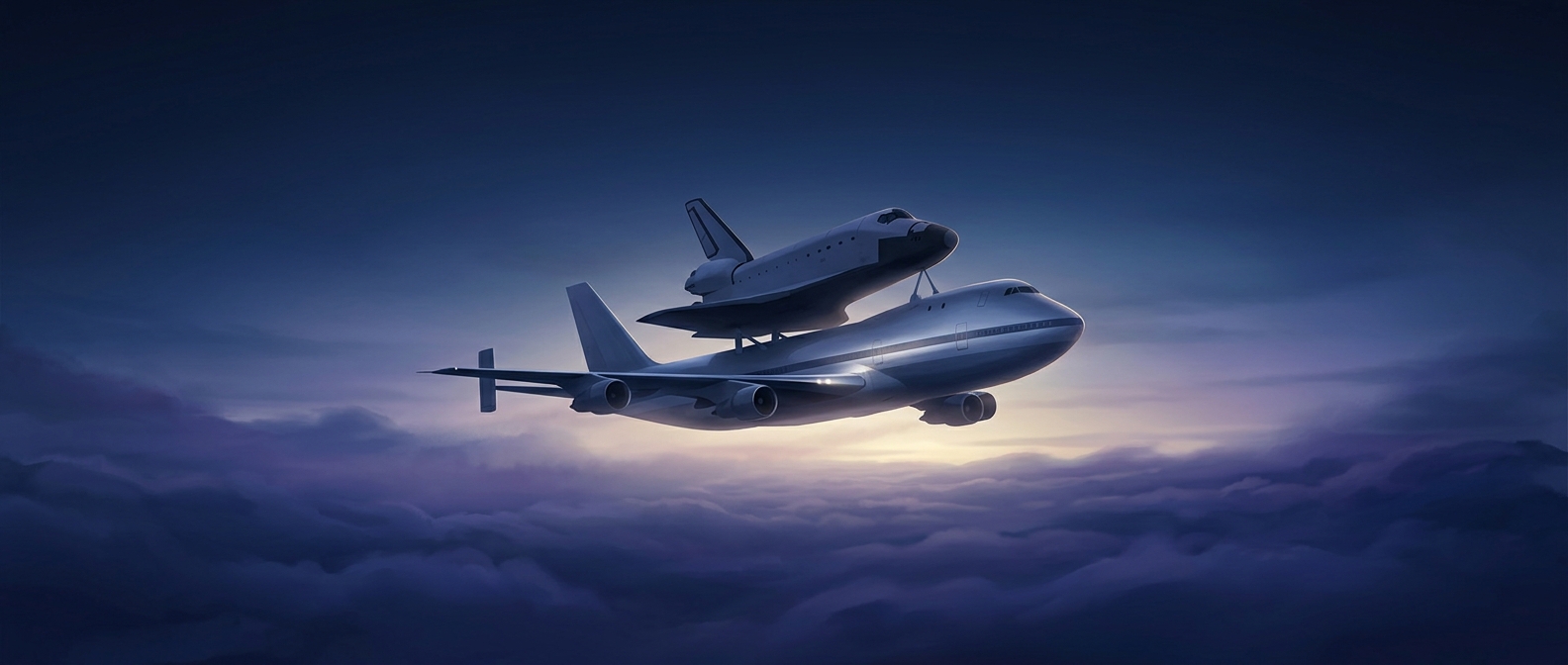 Как шаттлы летали на спине Boeing 747