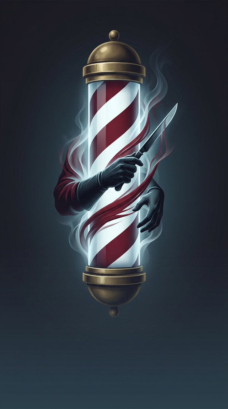 What incredibly dark medieval reality is permanently hidden in plain sight behind the iconic red and white barber pole?