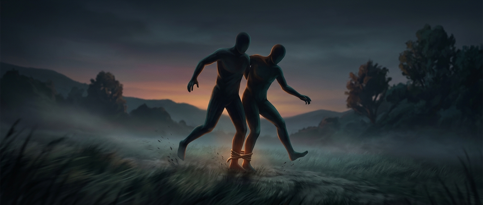 Three-legged races guarantee bruised ankles and egos