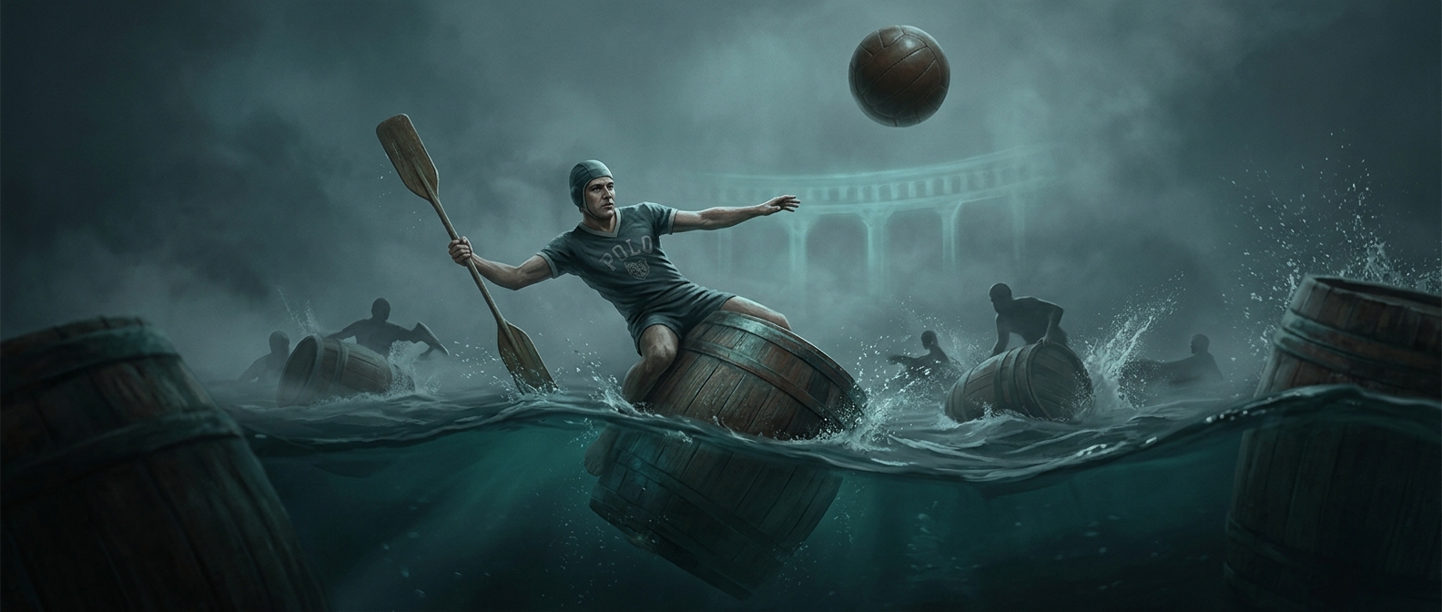 Water polo once involved riding painted barrels