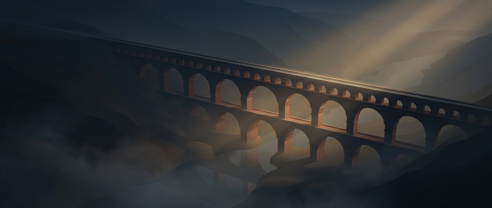 Roman aqueducts featured exact slopes to move water for miles