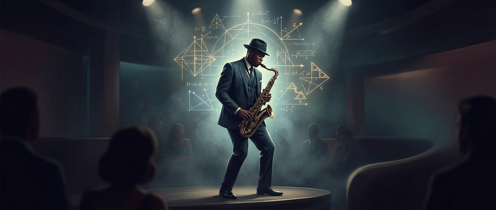 Jazz improvisation requires intense mathematical anticipation