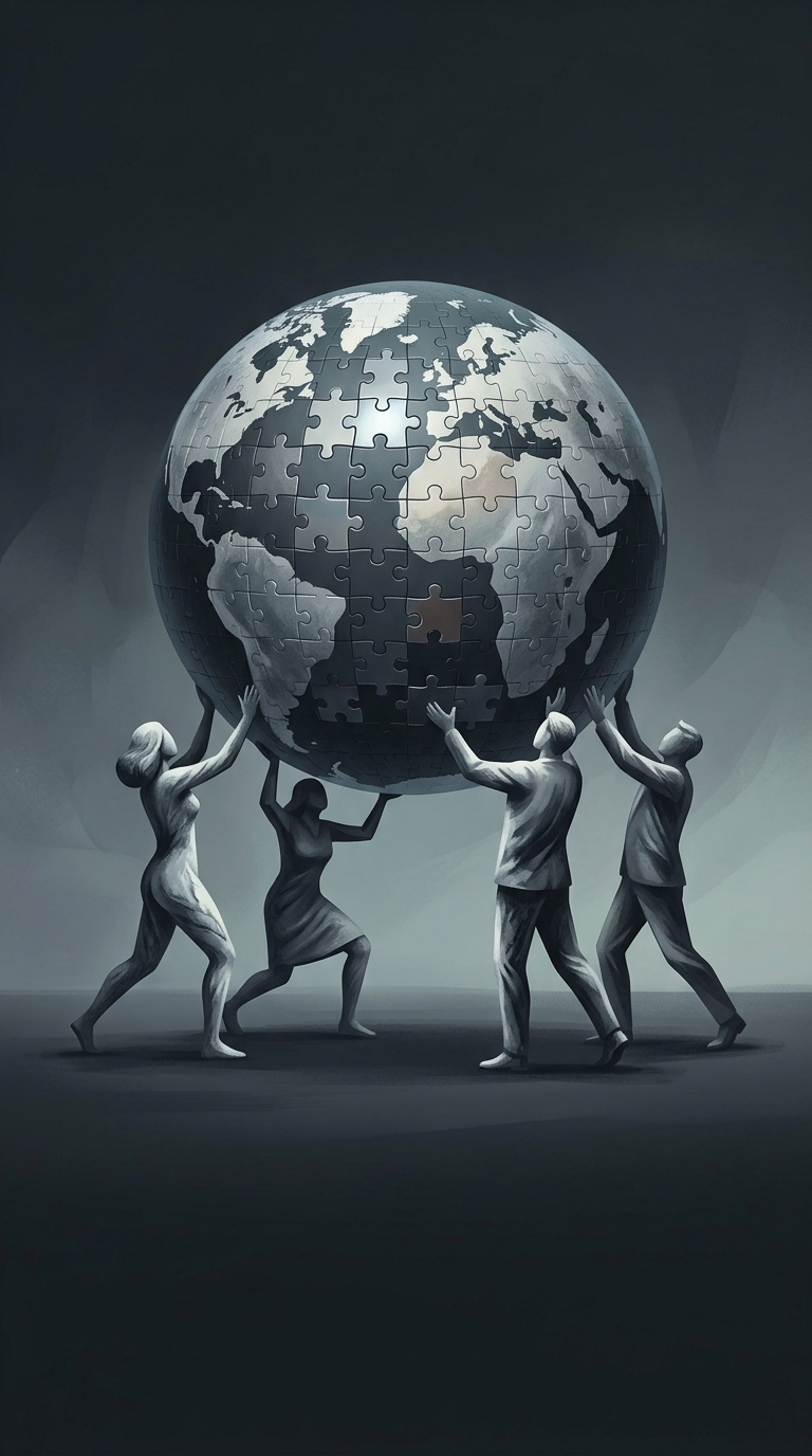 Wikipedia literally has a physical monument dedicated to its anonymous contributors, located in the small town of Słubice, Poland, featuring four statues holding up a giant jigsaw puzzle globe.