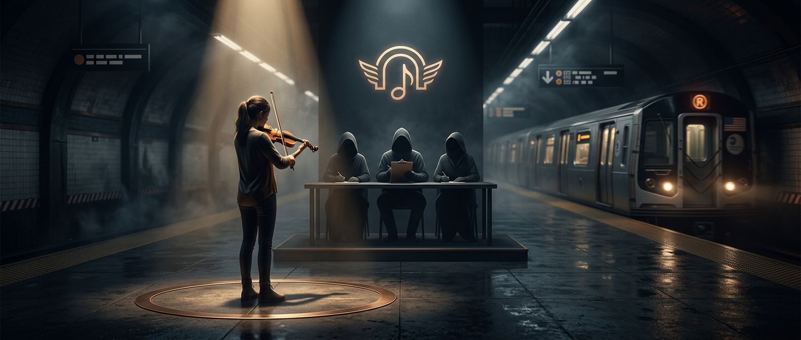 Why subway musicians have to audition