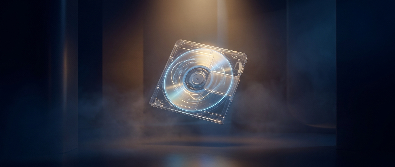 MiniDiscs store audio data in a protective plastic shell