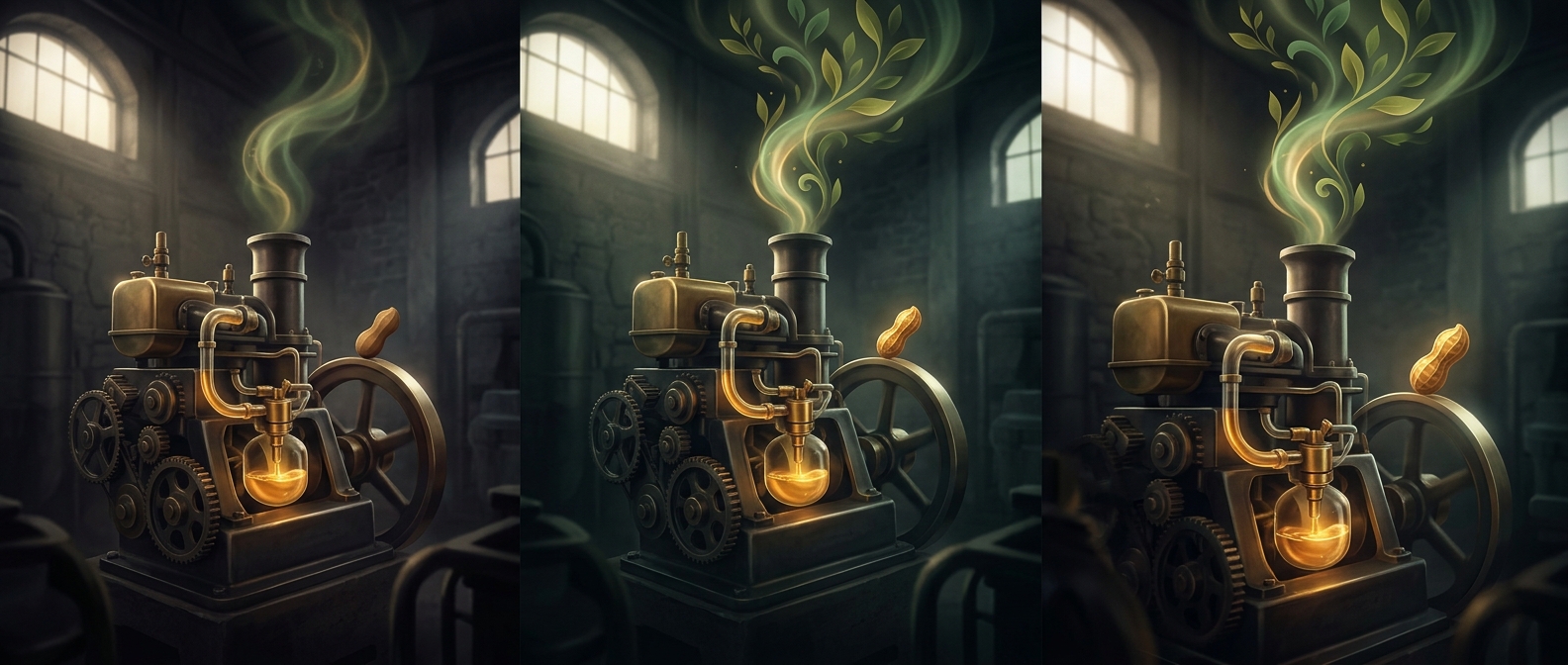 The diesel engine once ran on peanut oil
