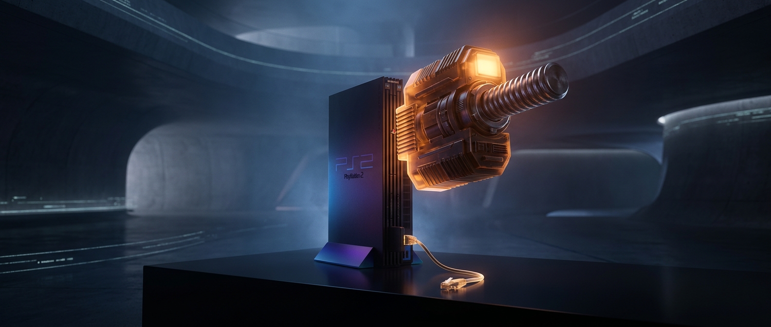 Для PlayStation 2 требовалось громоздкое внешнее сетевое устройство