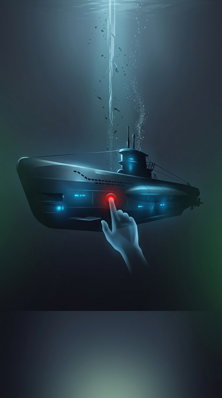 In 1945, a high-tech German U-boat tragically sank on its maiden voyage because a crew member did what?