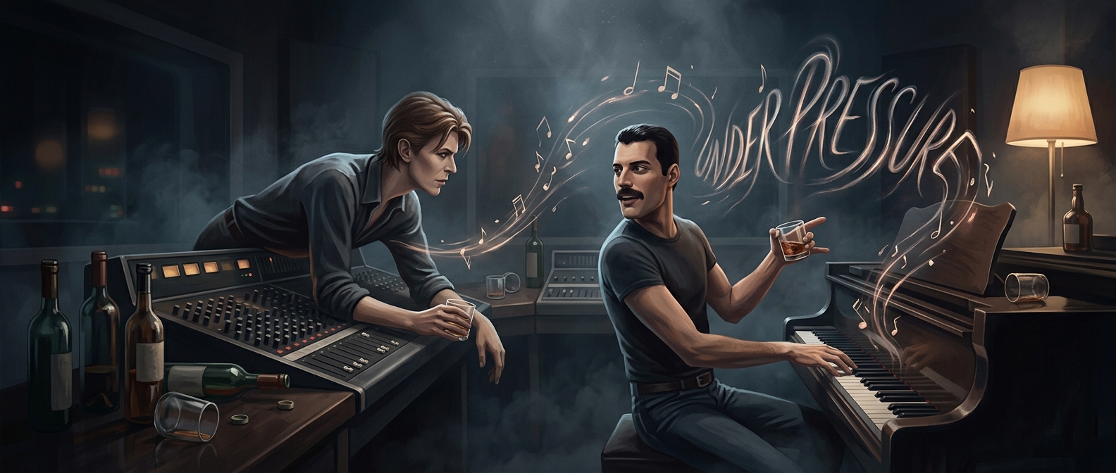 Under Pressure was born from a chaotic studio binge