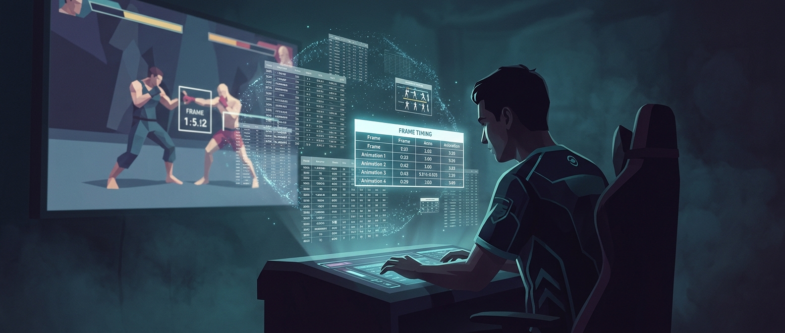 Professional players study frame data like spreadsheets