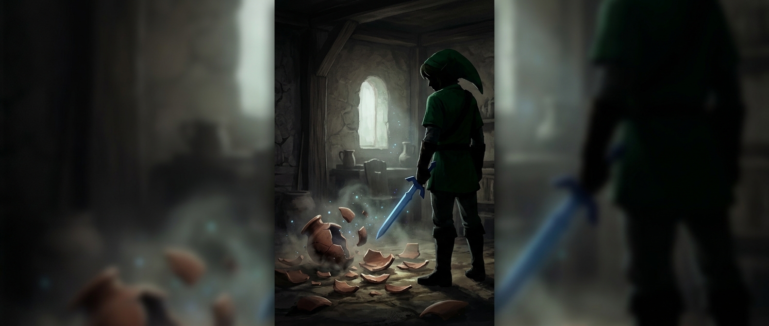 Link's strangest habit: smashing strangers' pots for rupees