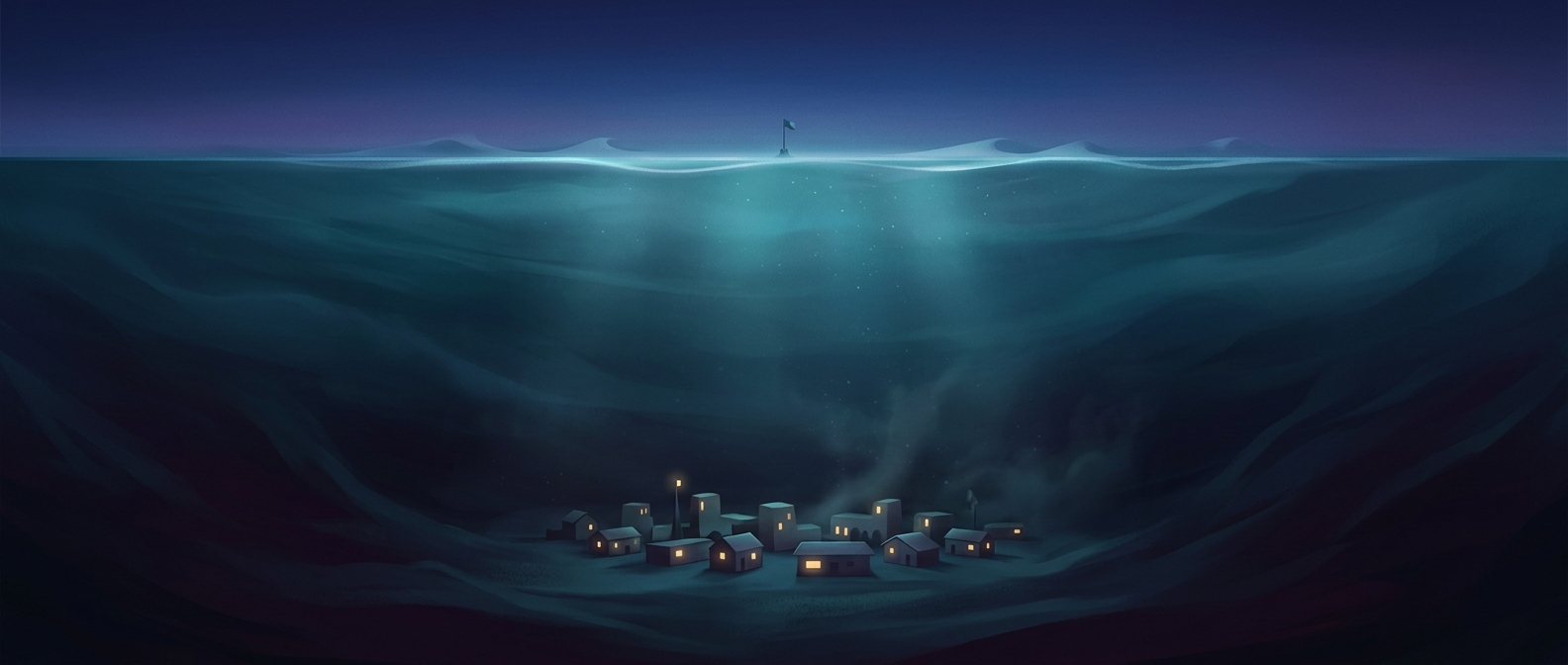 The town that sits below sea level
