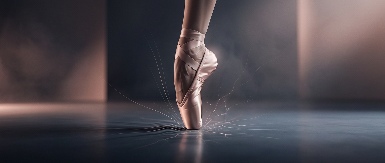 Ballet pointe shoes put your weight on your toes
