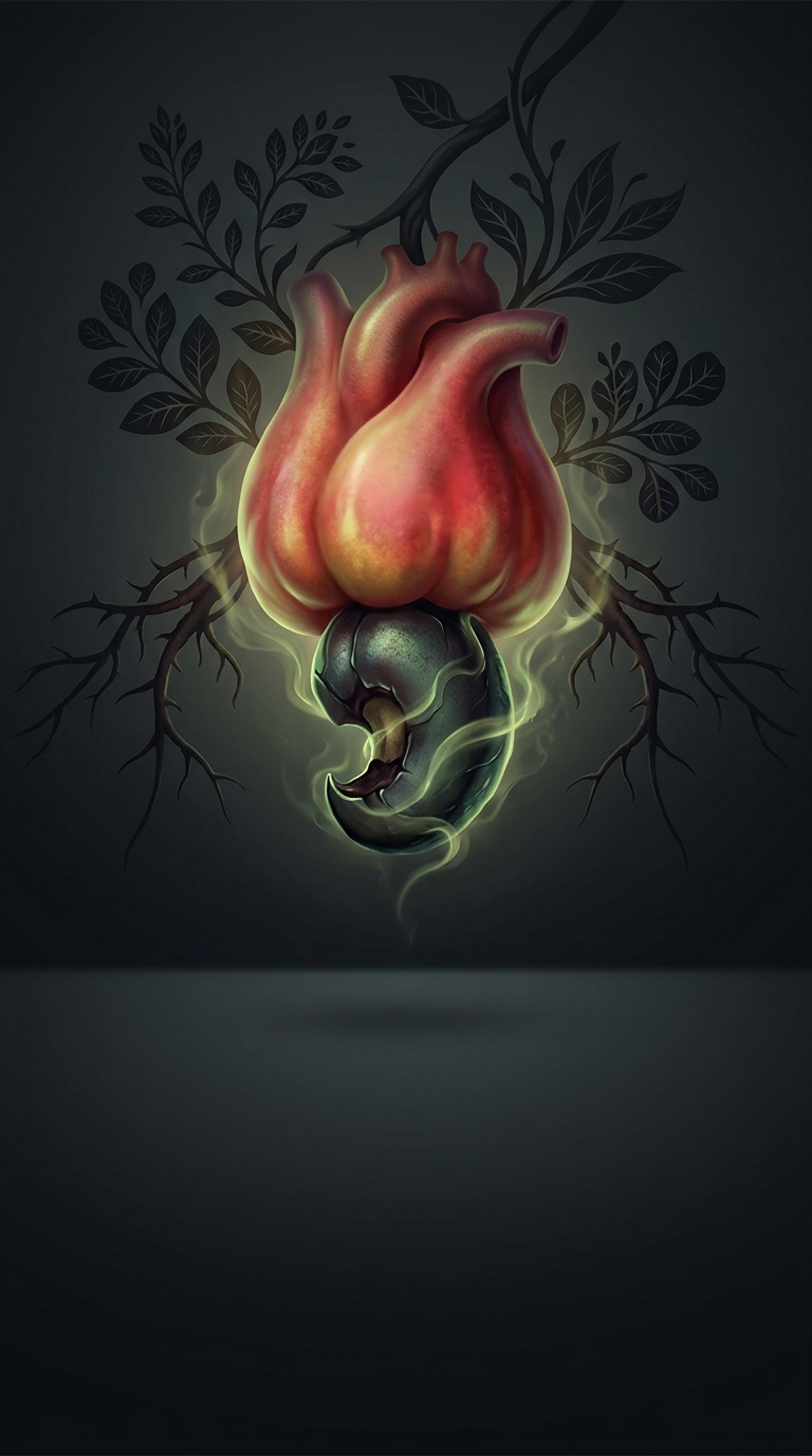Cashew nuts naturally grow hanging out of the very bottom of a strange, fleshy pseudo-fruit known as a cashew apple.