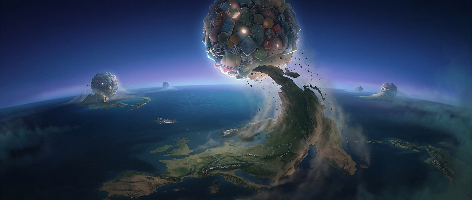 In Katamari, cleaning up means rolling up continents