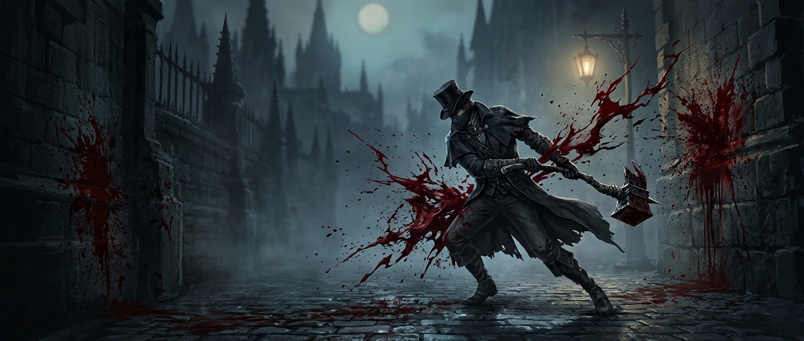 Bloodborne deeply demands highly aggressive blood splashing