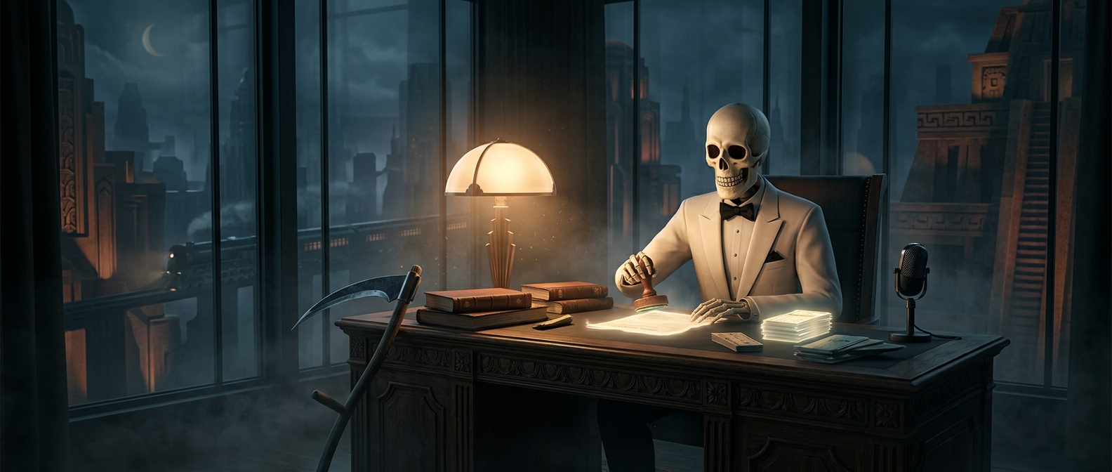 In Grim Fandango, the grim reaper sells train tickets