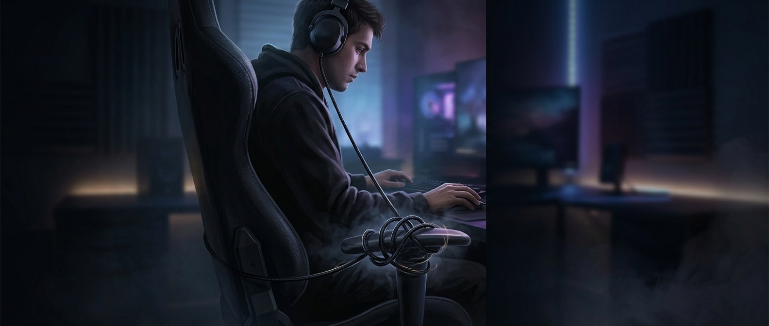 Why headphone cables catch on chair arms