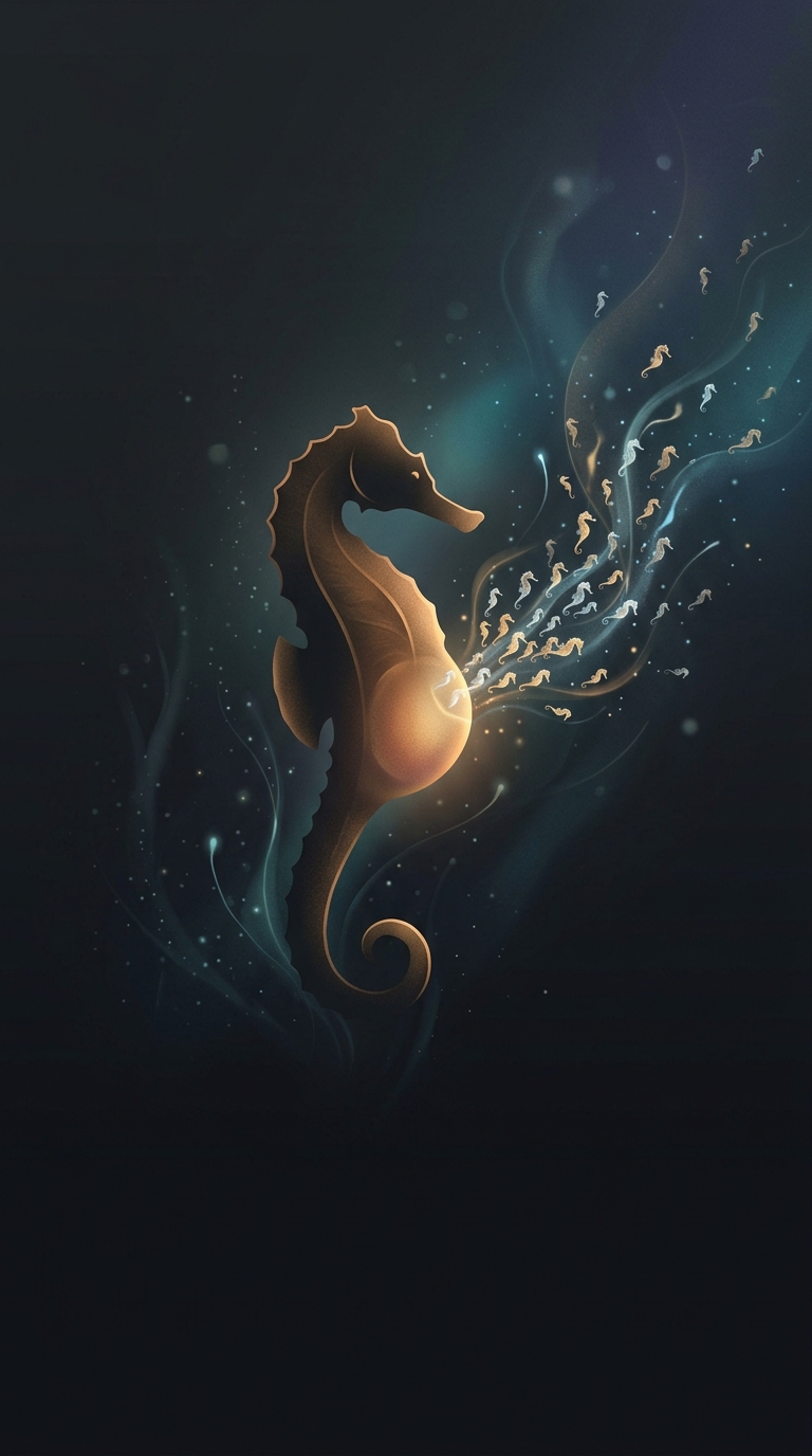 Male seahorses are the only creatures in the entire animal kingdom that experience pregnancy and physically give birth to offspring.