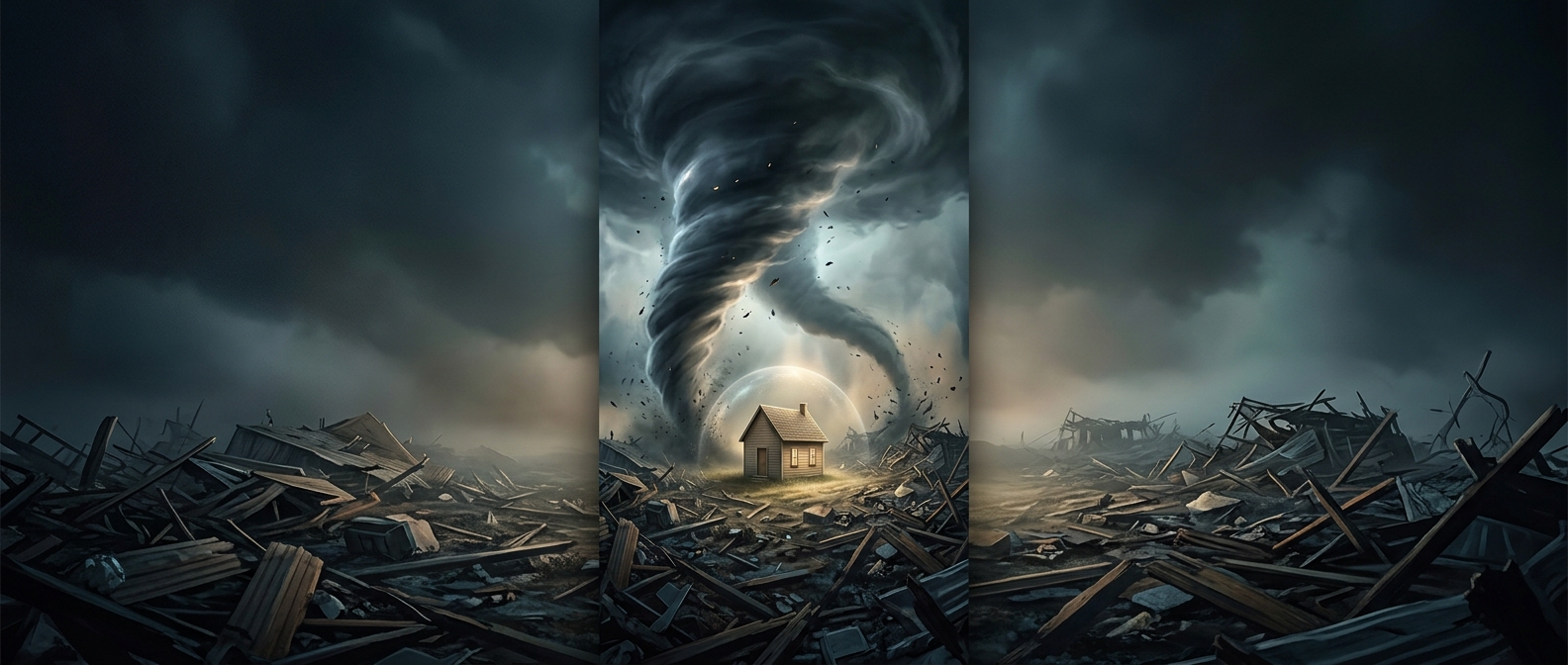 Why tornadoes sometimes spare one house