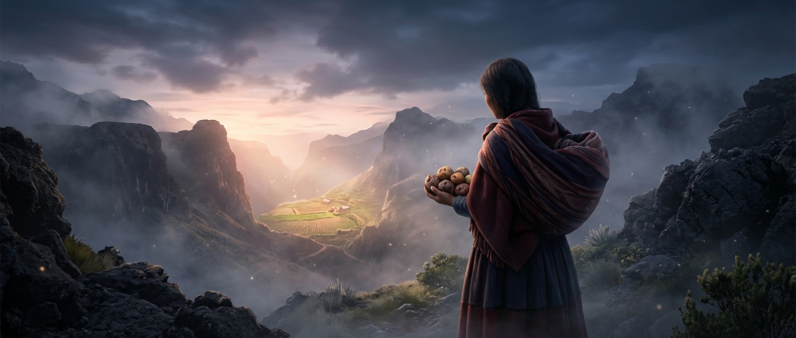 Humble potatoes actually originated in the high Andes