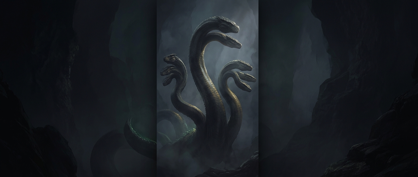 Hydra necks duplicating upon decapitation