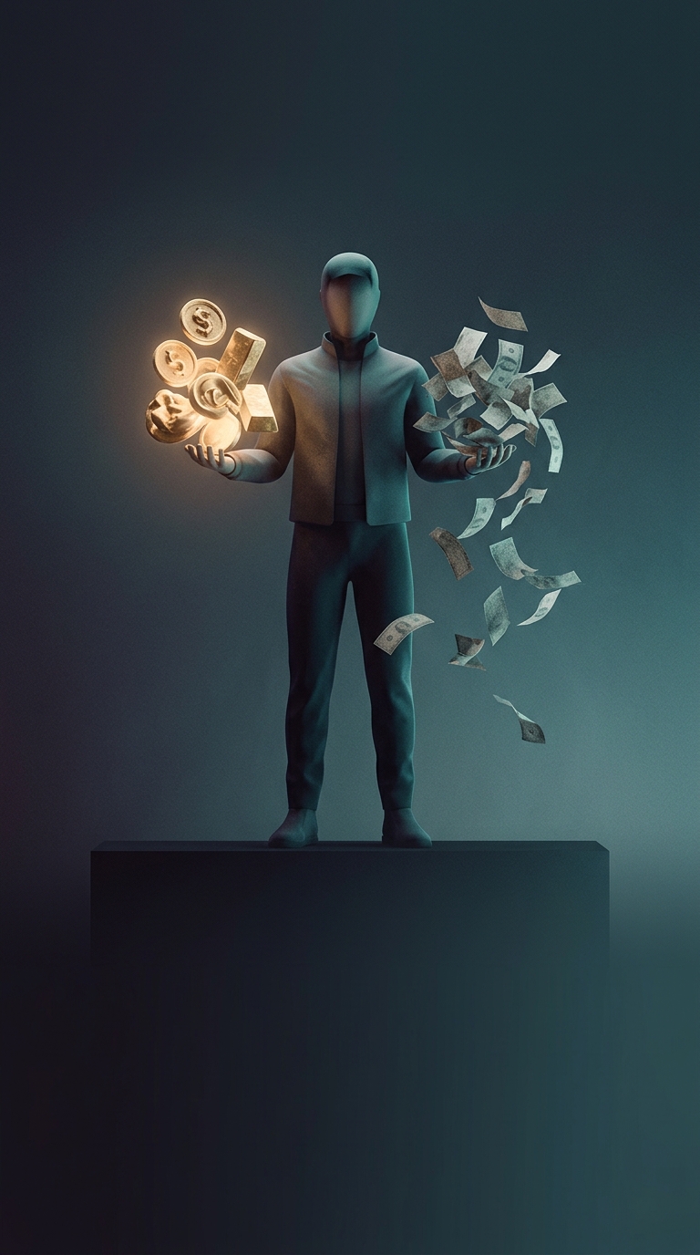 If a country has two currencies, one made of pure gold and one made of cheap paper, what will citizens do?