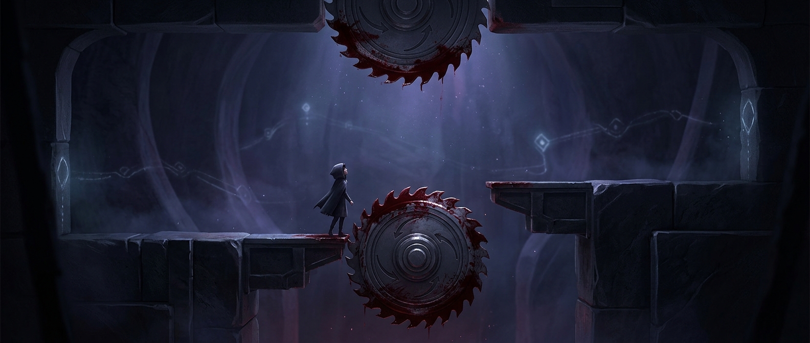 In Super Meat Boy, your deaths stain the saws