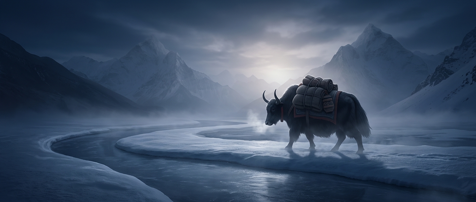 Why yaks haul goods in winter