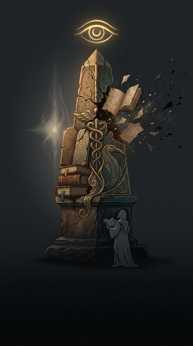 Hermeticism is built on the writings of Hermes Trismegistus, a supposed ancient prophet who combined the wisdom of the Greek god Hermes and the Egyptian god Thoth.