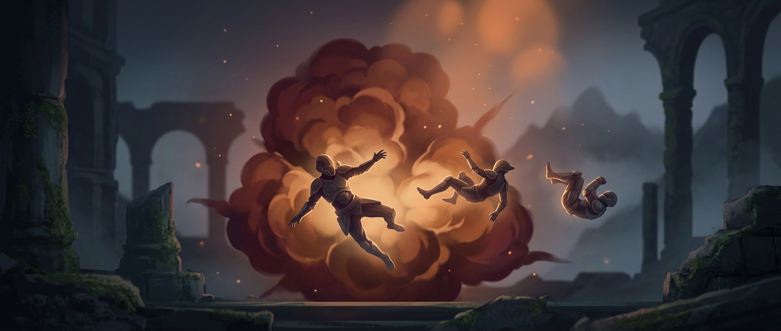 Why explosions throw people backward in movies