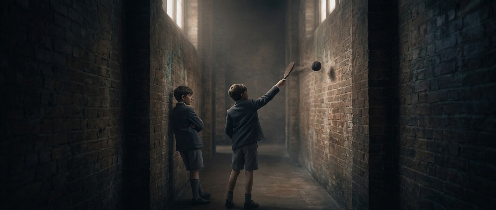 Squash began with schoolboys hitting balls at walls