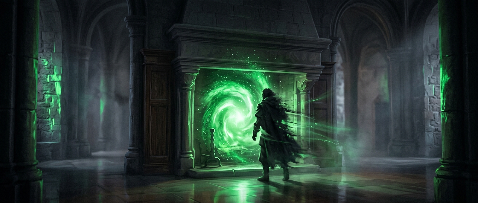 Телепортация через камины с помощью летучего порошка