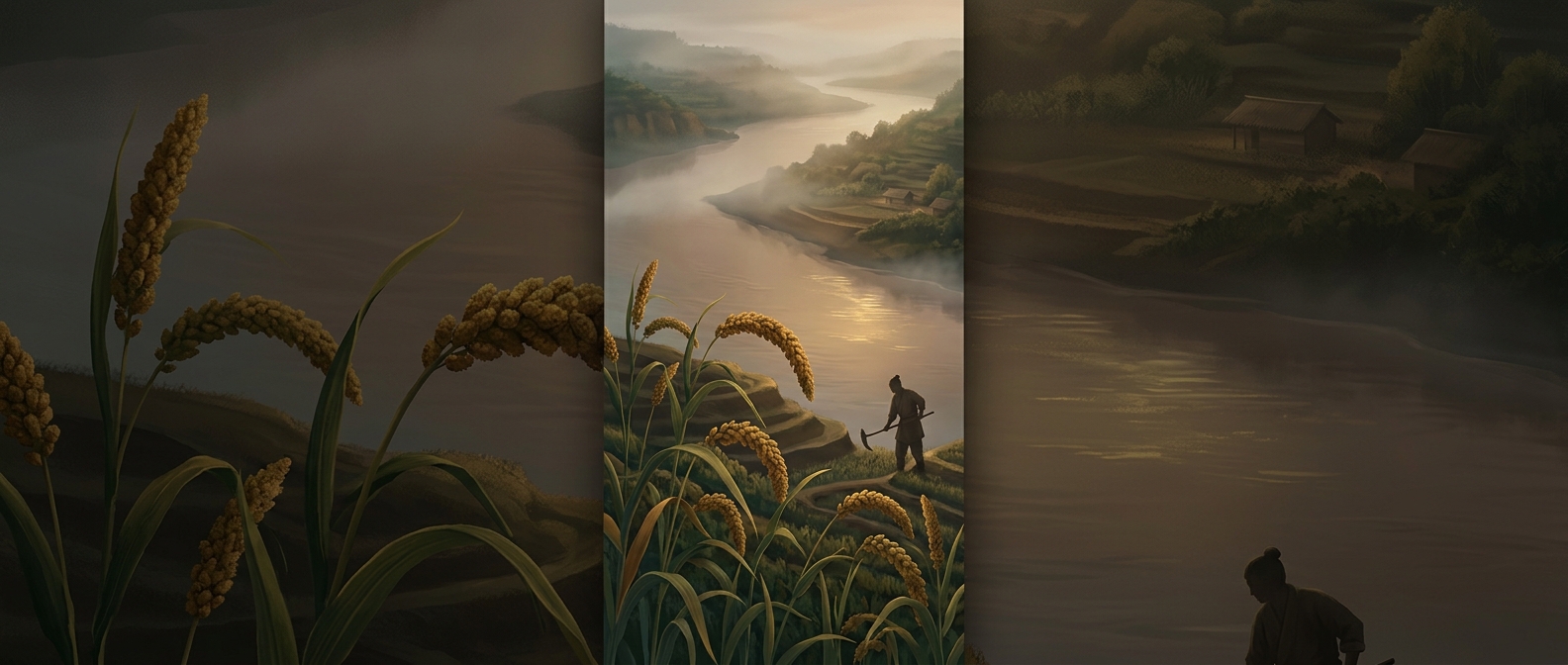 Millet was farmed heavily along the Yellow River