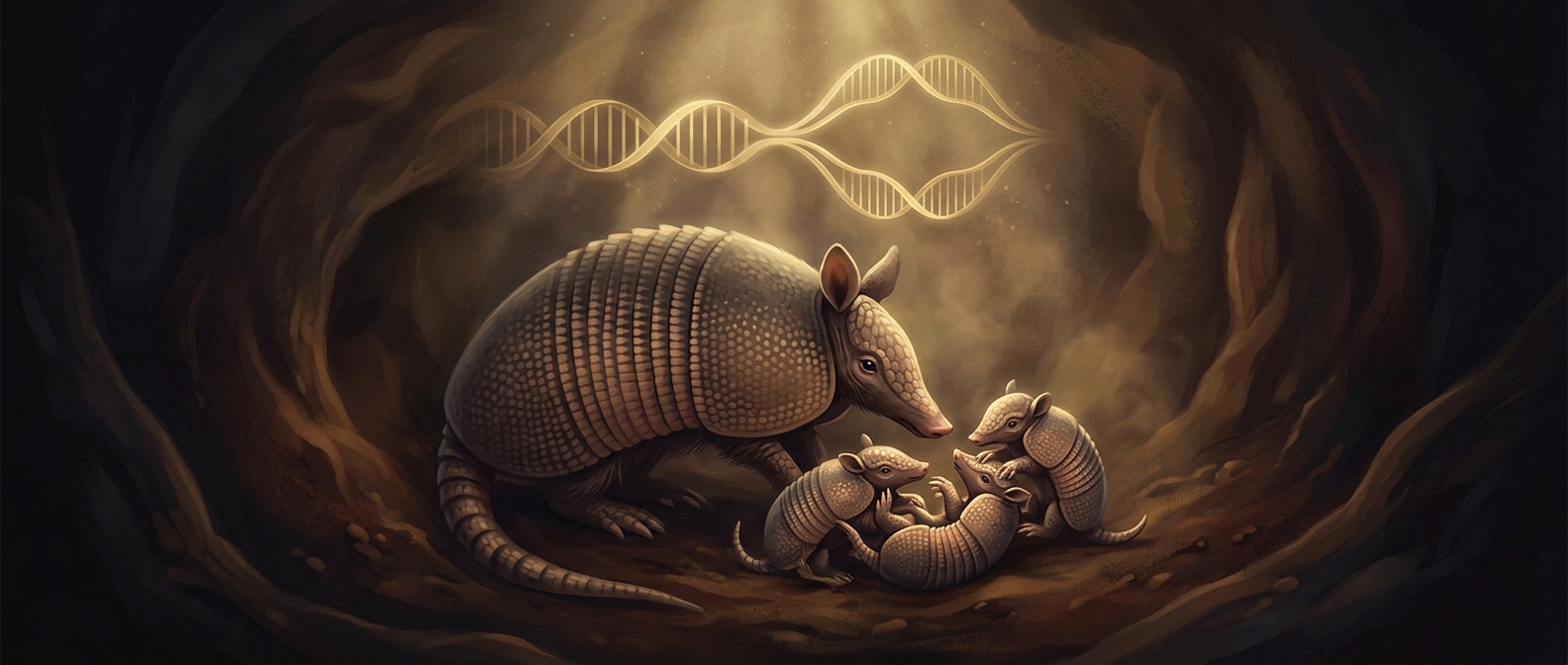 The armadillo that gives birth to four identical babies