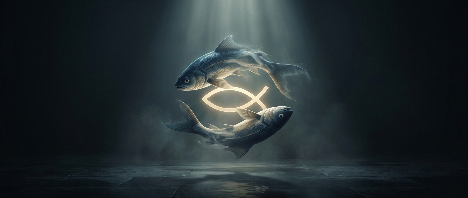 Pisces became associated with early Christian symbolism due to the astrological Age of Pisces aligning with Jesus