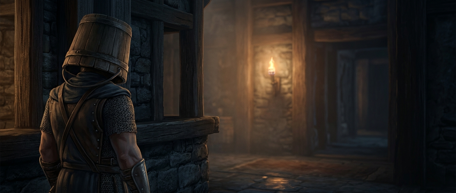 In Skyrim, a bucket can blind a shopkeeper