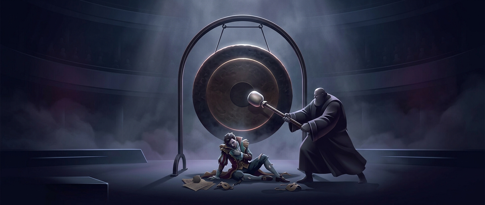 Giant gongs ending terrible routines