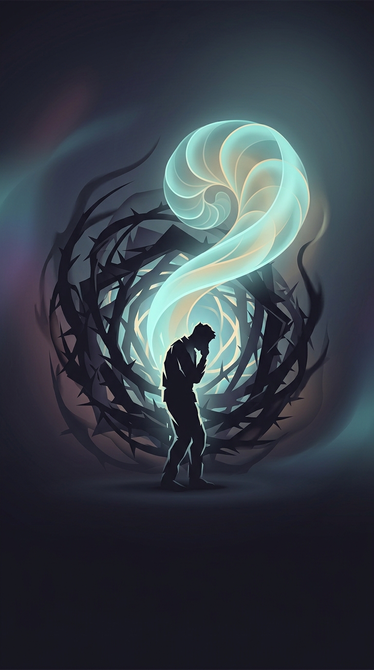 What happens internally when you take a deep breath and let out a long, slow sigh during a terrifying panic attack?