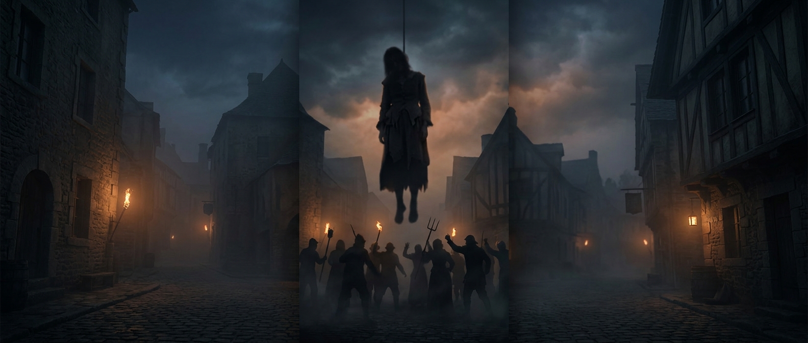 Paranoid locals murdered an accused witch